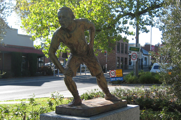 Berwick’s Edwin Flack statue will be joined by a statue of rival Olympian Greek Spyridon Louis. Picture: Jenan Taylor